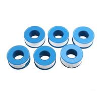 Pumixiy Lot de 6 rouleaux de ruban adhésif en PTFE pour plomberie - Blanc - 20 m x 16 mm - Pour sceller les joints de tuyaux en métal et en plastique - Joint étanche pour plombier et projets de