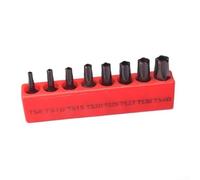 Pumixiy Lot de 8 embouts de tournevis magnétiques pour perceuse électrique, 2,5 cm de long, étoile de sécurité pour embouts Torx TS8-TS40 avec support, en acier pour réparation électronique et projets