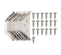Pumixiy Lot de 8 équerres d'angle en acier inoxydable robuste en forme de L pour angle droit de meubles