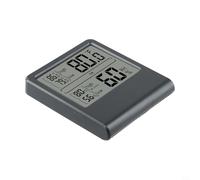 Pumixiy MC06Y MC06Y Moniteur de température et d'humidité numérique ultra-fin avec support magnétique, hygromètre électronique et thermomètre pour contrôle de la température intérieure Noir
