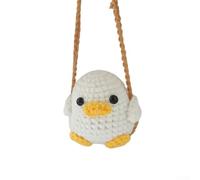 Pumixiy Miroir de voiture en plastique crochet à suspendre, pendentif balançoire de rétroviseur de voiture pour enfants, compatible avec la plupart des véhicules (canard blanc)