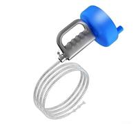 Pumixiy Nettoyeur de canalisations avec design coudé en U L S, tarière galvanisée de 10 mm de longueur en 3/4/5/7/10 m, déboucheur de canalisations à ressort épais avec poignée antidérapante (10 m)