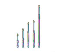 Pumixiy PH2 Lot de 5 embouts de tournevis magnétiques avec pointes dentelées pour une prise en main sûre et une réduction du glissement, fabriqués en alliage d'acier S6 traité thermiquement, adaptés