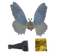 Pumixiy Pièce décorative en forme d'aile de papillon pour voiture, console centrale, sortie d'air avec mouvement de battement, accessoires d'intérieur de voiture (bleu)