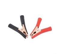 Pumixiy Pinces crocodiles pour batterie de voiture, pinces de sonde de test isolées 100 A, pinces de batterie robustes rouge/noir