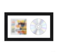 Pumixiy Porte-CD mural pour vitrine de vinyle - Support de disque en plastique transparent avec protection anti-poussière - Convient pour CD et photos, 33 x 17 cm