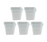 Pumixiy Pot à orchidée carré respirant pour observation de la croissance des racines des plantes, pot de fleurs en plastique perméable à la lumière, avec circulation de l'air et design transparent, 15