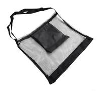 Pumixiy Sac de récolte pliable pour la cueillette du verger, sac en maille avec bandoulière réglable, sac respirant de grande capacité pour fruits du jardin (noir)