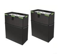 Pumixiy Sac poubelle de voiture de grande capacité - Poubelle étanche de 10 litres avec design pliable, organiseur de litière anti-fuite en tissu Oxford pour