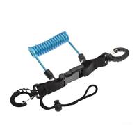 Pumixiy Sangle de sécurité réglable avec boucle à dégagement rapide pour caméra sous-marine, surf et kayak, en acier inoxydable + (bleu)