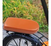 Pumixiy Selle arrière de VTT avec dossier - Siège large et confortable pour vélos électriques et vélos ordinaires - Cadre en alliage et plastique avec rembourrage en mousse (vis d'installation marron)