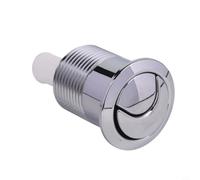 Pumixiy Siamp 45 Bouton poussoir rond chromé avec valve de chasse d'eau pour réservoir de toilette Siamp 45 et 34455009, matériau ABS, pour