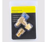 Pumixiy Soupape de sécurité AC en cuivre pour systèmes CVC, raccord à angle droit de 90 degrés, adaptateur pour climatiseurs R22, R32, R410a (A)