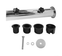 Pumixiy Support de parapluie en granit pour une utilisation en extérieur - Base résistante au vent avec manchons réglables en PVC, support en acier inoxydable pour surfaces en ciment, bois, marbre