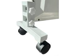 Pumixiy Support réglable pour chauffage infrarouge avec roulettes - Pied de support mobile pour radiateur au sol, 22 cm de long, 12,5 cm de haut (blanc)