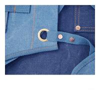 Pumixiy Tablier de travail en toile robuste avec fond fendu, tablier imperméable multi-poches pour le travail du bois, le soudage, le jardinage, le charpentier et l'électricien (bleu clair)