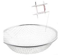 Pumixiy Tamis de sol de jardin de 30 cm, pour tamiser le compost avec gants, options de maille de 2 mm, 6 mm, 10 mm, écran en métal robuste et léger, pour filtrer la saleté du sable (6)
