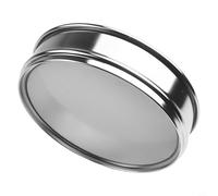 Pumixiy Tamis d'échantillon de laboratoire de 20 cm avec 4 mailles à 600 mailles, tamis industriel en acier inoxydable chromé pour analyse de poudre, de sol et de sable (maille 325)