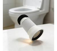 Pumixiy Tuyau d'égout en polypropylène conçu spécifiquement pour les connexions d'évacuation des toilettes avec flexibilité en fil d'acier et résistance à la charge renforcée par nervures