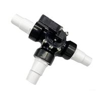 Pumixiy Vanne de dérivation de piscine de 3,8 cm | Valve d'eau à trois voies pour systèmes de piscine et spa | Vanne de connexion de tuyau réglable en PVC + métal avec tête basse