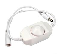 Pumixiy Variateur d'intensité à DEL basse tension DC 12 V ou 24 V, interrupteur d'intensité en continu avec fonction marche/arrêt, connecteur coaxial pour LED à intensité variable (blanc)