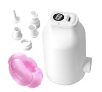 Pump for Inflatables - Electric Portable Air Blower with LED Light, 5 Nozzle Quick Inflation System, Lightweight Rechargeable Design, Function Deflation Mode | Compact Pool Float, Camping