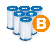 Kit de filtres à pompe type B, 6 pièces, INTEX 29005 x6