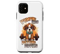 Pumping Iron and Petting Puppies Body Building Coque pour iPhone 11
