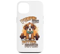 Pumping Iron and Petting Puppies Body Building Coque pour iPhone 13