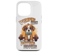 Pumping Iron and Petting Puppies Body Building Coque pour iPhone 13 Pro