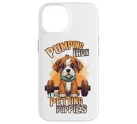 Pumping Iron and Petting Puppies Body Building Coque pour iPhone 14