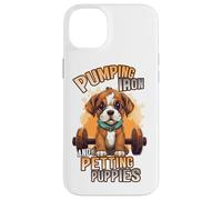 Pumping Iron and Petting Puppies Body Building Coque pour iPhone 14 Plus