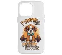 Pumping Iron and Petting Puppies Body Building Coque pour iPhone 14 Pro Max