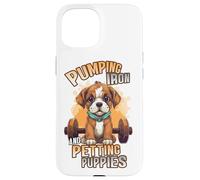 Pumping Iron and Petting Puppies Body Building Coque pour iPhone 15