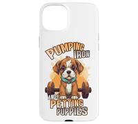 Pumping Iron and Petting Puppies Body Building Coque pour iPhone 15 Plus