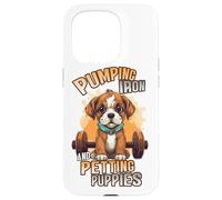 Pumping Iron and Petting Puppies Body Building Coque pour iPhone 15 Pro