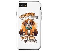 Pumping Iron and Petting Puppies Body Building Coque pour iPhone SE (2020) / 7/8