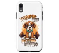 Pumping Iron and Petting Puppies Body Building Coque pour iPhone XR