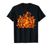 Pumpkin Autumn Fall Leaves Cozy Seasonal Vibes T-Shirt