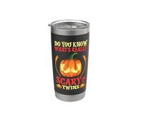 Pumpkin Belly Annonce de grossesse pour bébé Halloween jumeaux Gobelet isotherme en acier inoxydable double paroi