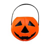 Pumpkin Candy Bucket with Handle - Pumpkin Storage Container Halloween