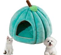 Pumpkin Cat Bed - Cat Bed, 2025 Cute Pumpkin Shape Cats Cave for Indoor Cats (Blue,L)