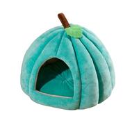Pumpkin Cat Bed, Cat Cave Bed, Soft Detachable Washable Seat Cushion, Pumpkin Indoor Kennel, Halloween Pumpkin Style, Puppy House for Cats Small Dogs (Blue,L)
