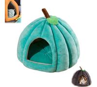 Pumpkin Cat Bed, Cozy Cat Cave Bed with Removable Cushion Pumpkin Ca-t House, Warm Cave Nest Sleeping Bed Puppy House for Cats Small Dogs (Blue,L(22 * 22 * 17in))
