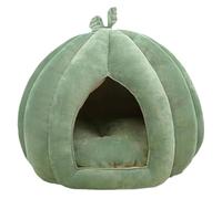 Pumpkin Cat Bed | Enclosed Cat House | Cat Cave Bed | Thickened Halloween Pet Bed | Cat Hideaway for Kittens | Creative Decor for Pets to Rub and Lie Down and for Keeping Your Pet Warm