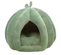 Pumpkin Cat Bed, Enclosed Pet House, with Thickened Cushion Base and Soft Interior Lining, Cat Hideaway Suited to Indoor Use, Halloween Nest for Kittens, Small Dog Friendly
