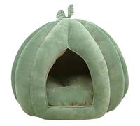 Pumpkin Cat Bed, Enclosed Pet House, with Thickened Cushion Base and Soft Interior Lining, Cat Hideaway Suited to Indoor Use, Halloween Nest for Kittens, Small Dog Friendly
