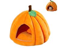 Pumpkin Cat Bed, Pumpkin Cat Cave, New Cute Pumpkin Shape Pet Cave Sleeping Tent Cave House, Warm Halloween Cat Bed, Puppy House for Cats Small Dogs (M)