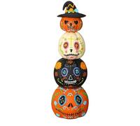 Pumpkin d'halloween Empilé - 4 Décoration De Effrayante De La Résine Synthétique Le Jour des Morts | Décoration De Bureau Empilable pour Les Chambres, Jardin, Festival, Couloir, Cheminée