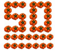 Pumpkin Fall Decor, Small Fake Foam Pumpkins, Rustic Lightweight Tabletop Ornaments, 1.5x1.34x0.31 Inches Perfect for Thanksgiving, Wedding, Kitchen, Stairs, and Seasonal Centerpiece Displays